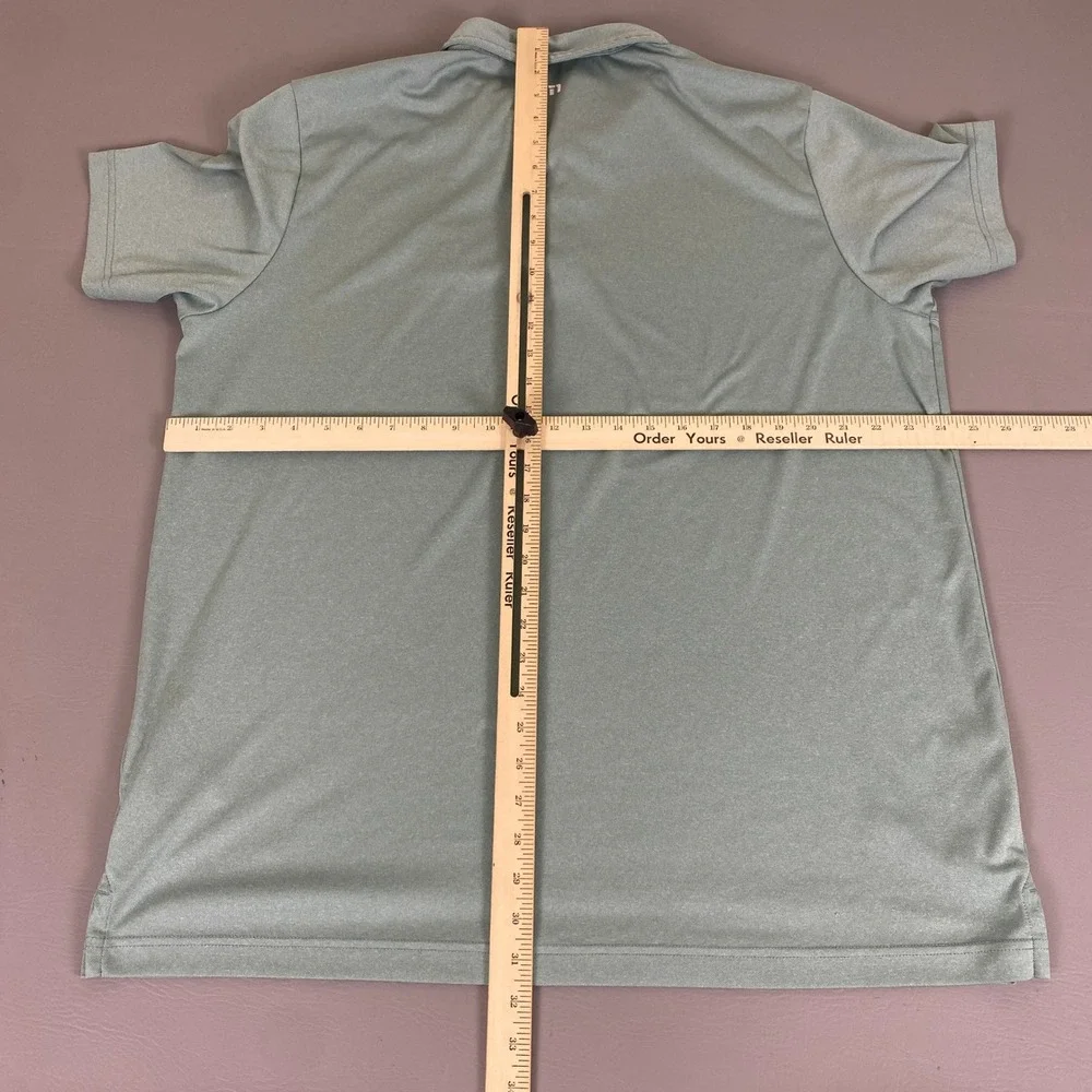 Travis Mathew Polo Shirt Mens XXL Sage Green Washington W Logo Short Sleeve Golf